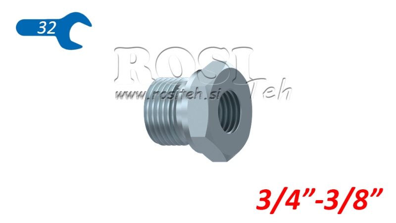 ADAPTATOR HIDRAULIC MASCUL-FEMEIE 3/4-3/8