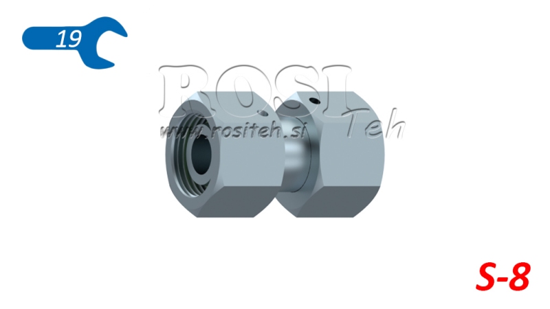 HIDRAVLIČNI DVOVIJAČNIK DVOJNA VRTLJIVA MATICA (8S) M16x1,5