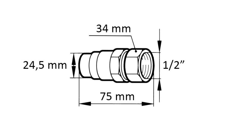 ΓΡΗΓΟΡΟΣ ΣΥΝΔΕΣΜΟΣ ΕΚΣΚΑΦΕΑΡ FFH ΑΡΣΕΝΙΚΟΣ 1/2