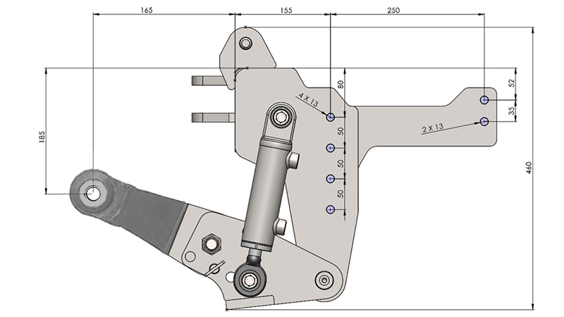 ΜΠΡΟΣΤΙΝΑ ΥΔΡΑΥΛΙΚΑ UNIVERSAL KIT CAT. 1 - PROFI STANDARD ΓΙΑ ΤΡΑΚΤΕΡ 800 KG