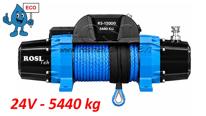 24 V ΗΛΕΚΤΡΙΚΌ ΒΑΡΟΎΛΚΟ RS-12000 - 5440 kg - ΣΥΝΘΕΤΙΚΌ ΣΧΟΙΝΊ - ECO