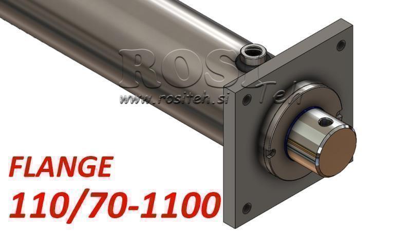 υδραυλικός κύλινδρος με πλάκα στήριξης 110/70-1100