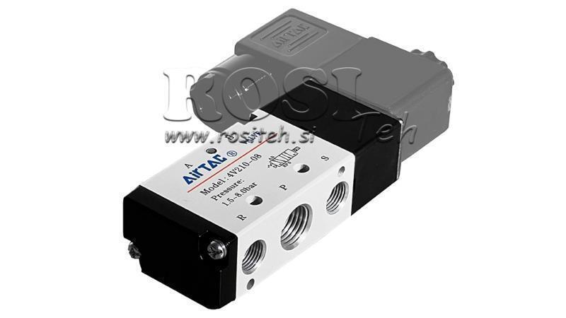 ΠΝΕΥΜΑΤΙΚΗ ΗΛΕΚΤΡΙΚΗ ΒΑΛΒΙΔΑ 5/2 ΜΟΝΟΣΤΑΘΕΡΗ 1/4 PRT-0552-BCV