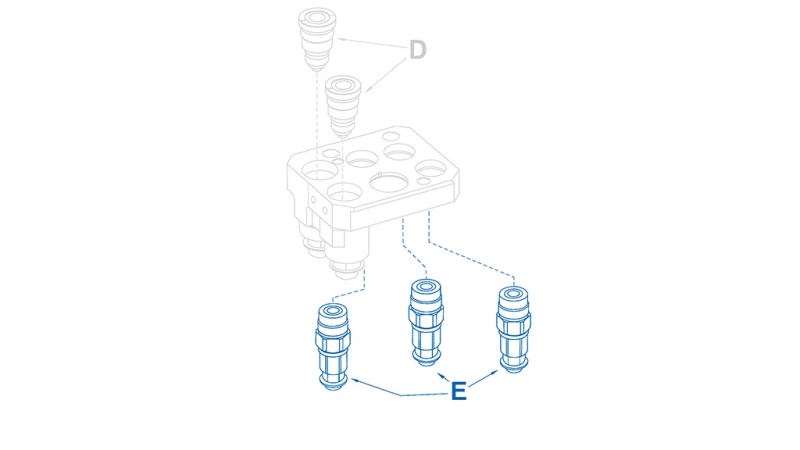 ΘΗΛΥΚΟΣ ΤΑΧΥΣΥΝΔΕΤΗΣ ΓΙΑ MULTI-FASTER 3/8 3PLK 3PLV ΣΤΑΘΕΡΟ ΜΕΡΟΣ