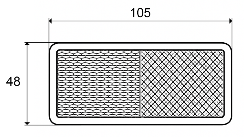 ΟΡΘΟΓΩΝΙΟΙ ΑΝΑΚΛΑΣΤΗΡΕΣ ΠΟΡΤΟΚΑΛΙ 105X48 (10ΤΕΜ)