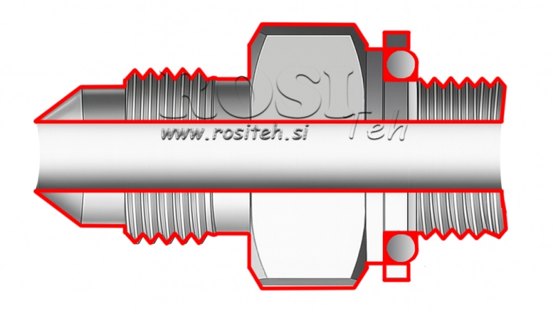 HYDRAULICKÝ REDUKTOR 1/2 JIC74°-3/8 GAS
