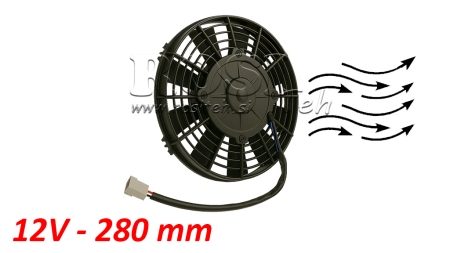 VENTILATOR AKSIALNI 280mm VLEČNI 12V