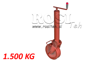 ZÁVITOVÁ PODPĚRA NOHA 300MM - 1500KG S PODPĚRNÝM KOLEM