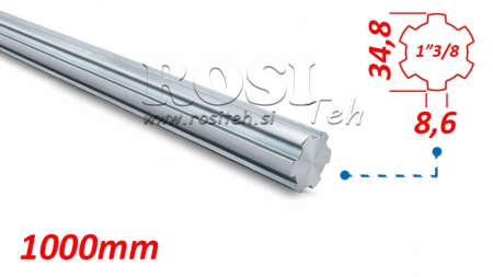 ΑΞΟΝΑΣ ΚΑΡΝΤΑΝ ΜΕ ΑΥΛΑΚΩΣΕΙΣ 1-3/8 (1000 mm)