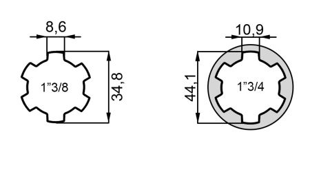 KARDÁN (TLT) ADAPTER BISZTOSITÓVAL 1”3/4   1”3/8