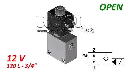 ΒΑΛΒΙΔΑ 2-ΔΡΟΜΩΝ 3/4 (NO) 12V - 120LIT