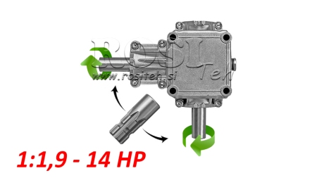 KOTNI REDUKTOR PTO 1:1,9 (14HP-10kW)