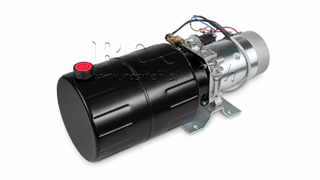 MINI HYDRAULISK POWER-PACK 24V DC - 2.2kW = 2.1cc - 8 lit - enfase montering (metall)