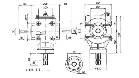 ΓΩΝΙΑΚΟ ΚΙΒΩΤΙΟ PTO-R11S 1:2 (48HP-35KW)