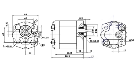 ΥΔΡΑΥΛΙΚΗ ΑΝΤΛΙΑ 10C5.8X302 5.8 CC ΔΕΞΙΑ