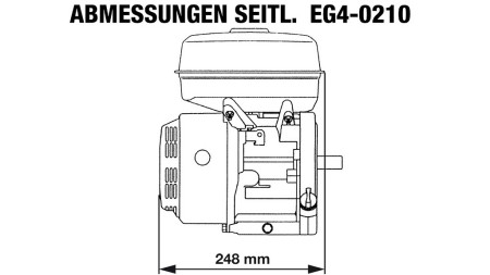 κινητήρας βενζίνης EG4-200cc-5.10kW-3,600 RPM-H-KW20x53-χειροκίνητη εκκίνηση