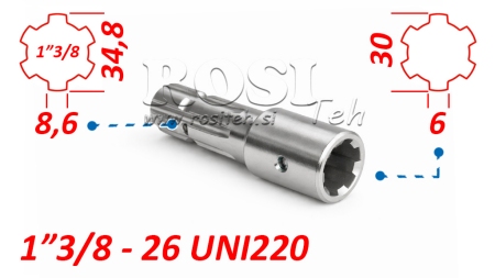 KARDÁN (TLT) ADAPTER 1''3/8 -26 uni 220