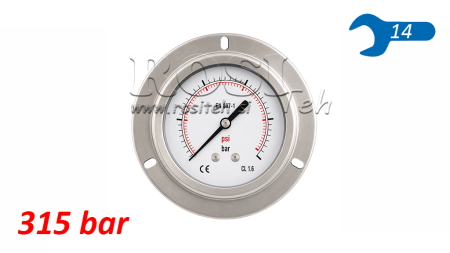 ΜΑΝΟΜΕΤΡΟ DN63 ΠΙΣΩ 0 - 315 BAR - 1/4