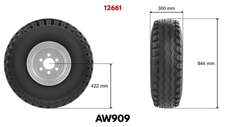11,5/80-15,3 ΕΛΑΣΤΙΚΌ AW909 (14 PR) ΜΕ ΖΆΝΤΑ 9,00 x 15,3