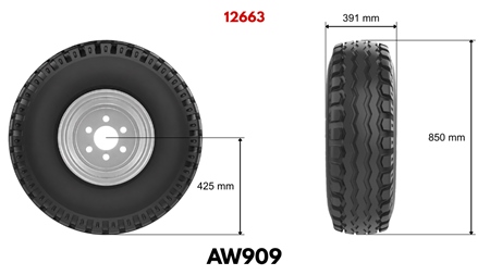 15.0/55-17 ΠΝΕΥΜΑΤΙΚΟ AW909 14PL ΜΕ ΖΑΝΤΑ 13,00X17