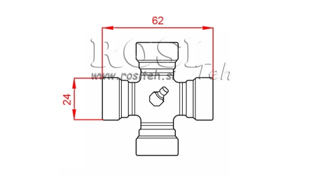 KŘÍŽ F-24,00X62,00 PRO ECO KARDANOVÝ HŘÍDEL 790mm 35-60HP STANDARD