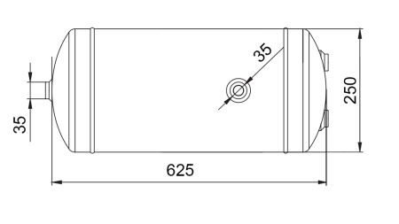 REZERVOAR ZA ZRAČNE ZAVORE 30 LIT 625x250 ECO