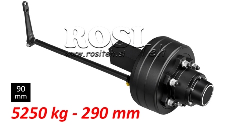 ΗΜΙΑΞΟΝΑΣ ΜΕ ΦΡΕΝΑ - 5250 kg (6 ΒΙΔΕΣ) - 290 mm