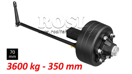 ΗΜΙΑΞΟΝΑΣ ΜΕ ΦΡΕΝΑ - 3600 kg (6 ΒΙΔΕΣ) - 350 mm