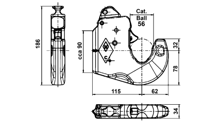 ΥΔΡΑΥΛΙΚΟ ΤΡΙΤΟ ΣΗΜΕΙΟ ΜΕ ΓΑΝΤΖΟ KAT.2 WALTERSCHEID