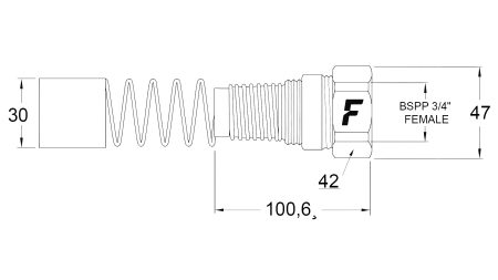 ΘΗΛΥΚΟΣ ΤΑΧΥΣΥΝΔΕΤΗΣ ΓΙΑ MULTI-FASTER 3/4 ΣΤΑΘΕΡΟ ΜΕΡΟΣ
