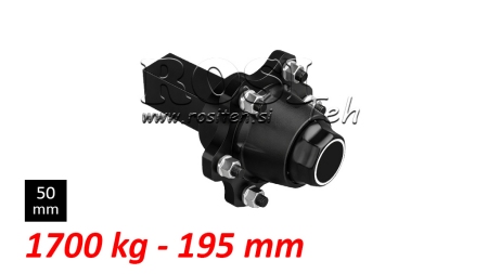 ΗΜΙΑΞΟΝΑΣ ΧΩΡΙΣ ΦΡΕΝΑ - 1700 kg (6 ΒΙΔΕΣ) - 195 mm