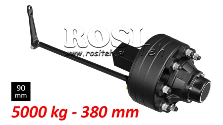 ΗΜΙΑΞΟΝΑΣ ΜΕ ΦΡΕΝΑ - 5000 kg (8 ΒΙΔΕΣ) - 380 mm