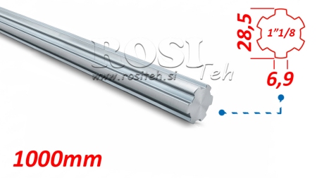 ΑΞΟΝΑΣ ΚΑΡΝΤΑΝ ΜΕ ΑΥΛΑΚΩΣΕΙΣ 1-1/8 (1000 mm)