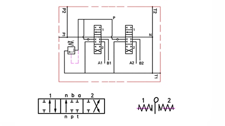 ΧΕΙΡΟΚΙΝΗΤΗ ΥΔΡΑΥΛΙΚΗ ΒΑΛΒΙΔΑ – ΔΙΑΝΟΜΕΑΣ 2 ΕΝΟΤΗΤΩΝ 2xR40 ECO