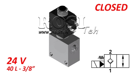 ΒΑΛΒΙΔΑ 2-ΔΡΟΜΩΝ 3/8 (NC) 24V - 40LIT