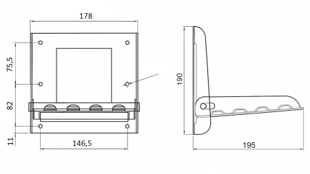 FOLDING STEP FOR TRAILER GALVANIZED