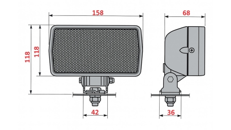 PRACOVNÍ SVĚTLO TRAKTORU COBO HALOGEN