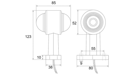 ΠΛΕΥΡΙΝΟ ΦΩΣ ΓΙΑ ΡΥΜΟΥΛΚΕΣ ΣΤΡΟΓΓΥΛΟ ΛΕΥΚΟ/ΚΟΚΚΙΝΟ