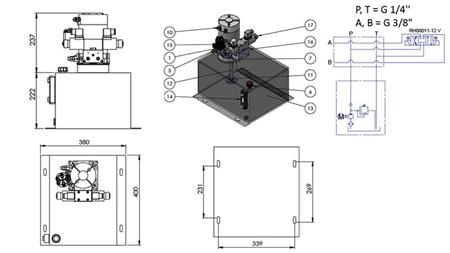 ΜΙΝΙ ΥΔΡΑΥΛΙΚΟΣ ΣΥΝΑΓΩΓΟΣ 12V DC - 1.6kW = 2.1cc - 25 λίτρα - διπλής κατεύθυνσης συναρμολόγηση (μεταλλικό)