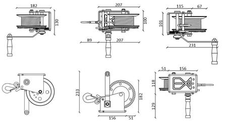 ΧΕΙΡΟΚΙΝΗΤΟΣ ΓΕΡΑΝΟΣ DWK 25 V - 1133 kg - ΣΥΝΘΕΤΙΚΗ ΖΩΝΗ