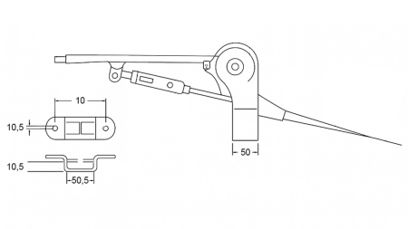 ΧΕΡΟΥΛΙ ΤΡΑΒΗΓΜΑΤΟΣ ΓΙΑ ΧΕΙΡΟΦΡΕΝΟ ΤΡΑΙΝΕΡ ΜΕ ΚΑΛΩΔΙΟ 2.3M