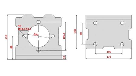 ΓΩΝΙΑΚΗ ΣΤΗΡΙΞΗ ΥΔΡΑΥΛΙΚΟΥ ΜΟΤΕΡ MP MR MS eco