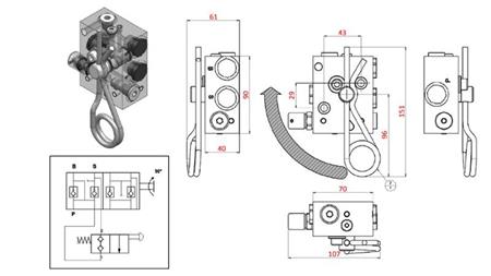 HYDRAULINEN JARRUVENTTIILI - PERÄVAUNULLE TS 04.726.A