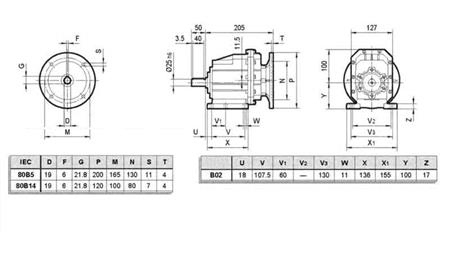 ERC02 ΜΕΙΩΤΗΣ ΓΙΑ ΗΛΕΚΤΡΙΚΟ ΚΙΝΗΤΗΡΑ MS80 (1.1-1.5kW) ΑΝΑΛΟΓΙΑ 24:1