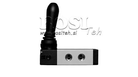 PNEUMATICKÝ MANUÁLNÍ VENTIL 5/3 1/4 PRT-0853-CRR MANUÁLNÍ NÁVRAT