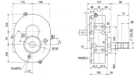 ΚΙΒΩΤΙΟ ΤΑΧΥΤΗΤΩΝ ΑΝΤΙΣΤΡΟΦΗΣ A-3A 1:1 (30HP-22.1KW)
