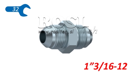ΥΔΡΑΥΛΙΚΗ ΔΙΠΛΗ ΒΑΛΒΙΔΑ JIC74° 1”3/16-12 1”3/16-12