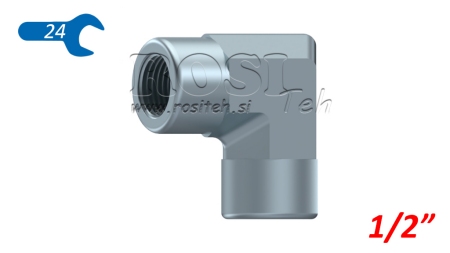 ΥΔΡΑΥΛΙΚΟΣ ΓΩΝΙΑΚΟΣ ΣΥΝΔΕΣΜΟΣ 90° ΣΥΝΤΟΜΟΣ ΓΥΝΑΙΚΕΙΟ-ΓΥΝΑΙΚΕΙΟ 1/2