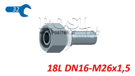 ΥΔΡΑΥΛΙΚΗ ΣΥΝΔΕΣΗ DKOL 18 L ΘΗΛΥΚΟ DN16-M26X1,5