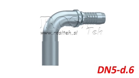 HYDRAULIKANSCHLUSS ROHRÜBERGANG WINKEL 90° DN5-d.6